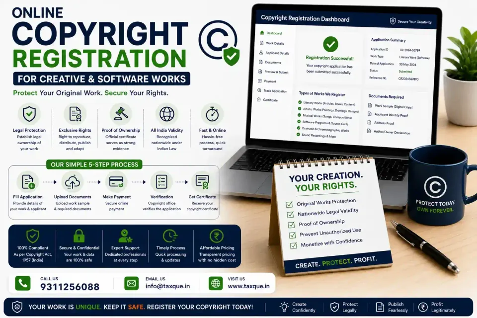 Copyright Registration — TaxQue Statutory Services